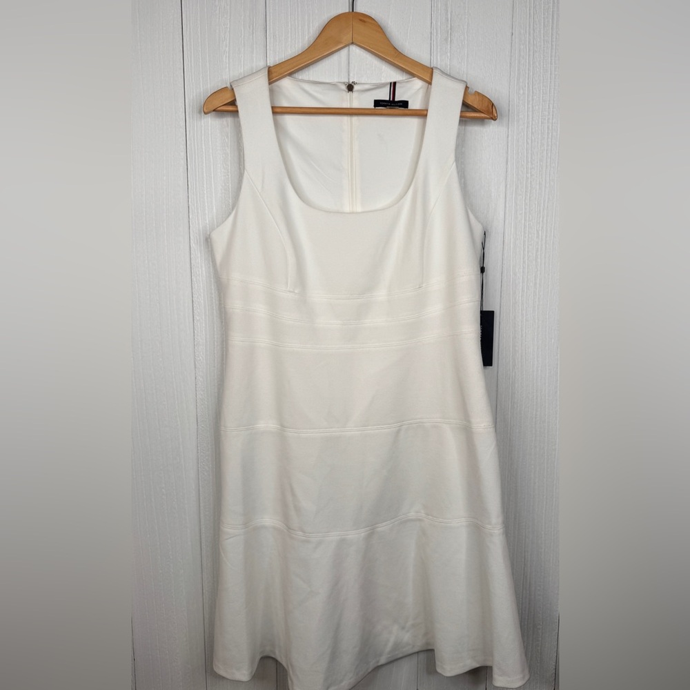 Tommy Hilfiger Ivory Sleeveless Fit & Flare Dress Size 12